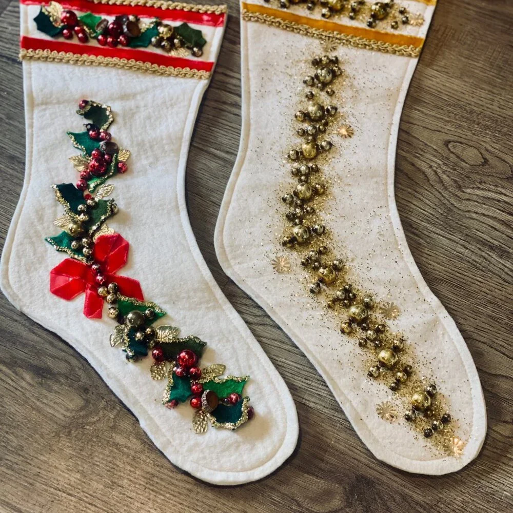 Vintage Handmade Christmas Stockings, 19